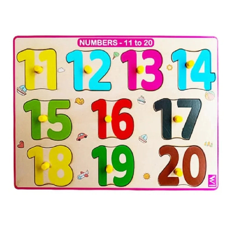 Numbers 11-20 Peg Board Puzzle With Counting Inside Tray