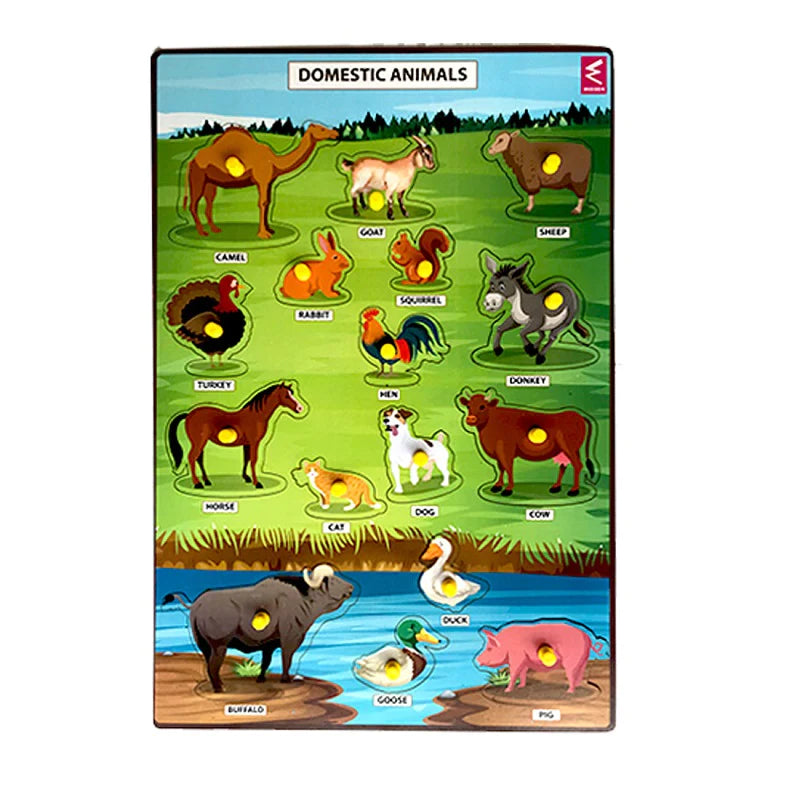 Domestic Animals Puzzle Board