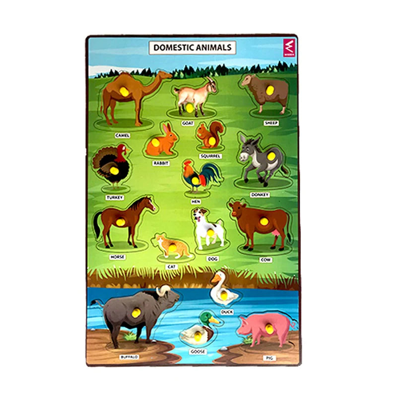 Domestic Animals Puzzle Board