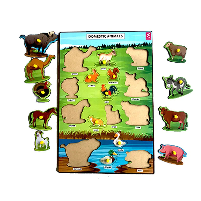 Domestic Animals Puzzle Board