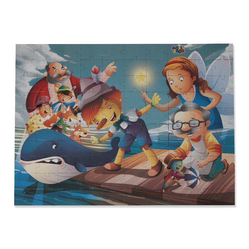 Pinocchio- Jigsaw Puzzle (100 Piece + 32 Pages Illustrated Story Book)