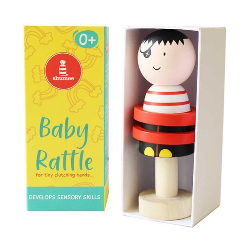 Shumee Wooden Pirate Theme Rattle (3-12 Months)