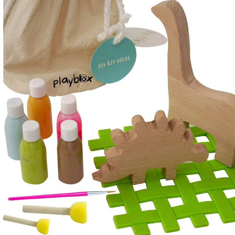 Set of 2 DIY Wooden Dino Kit (3-8 Years)