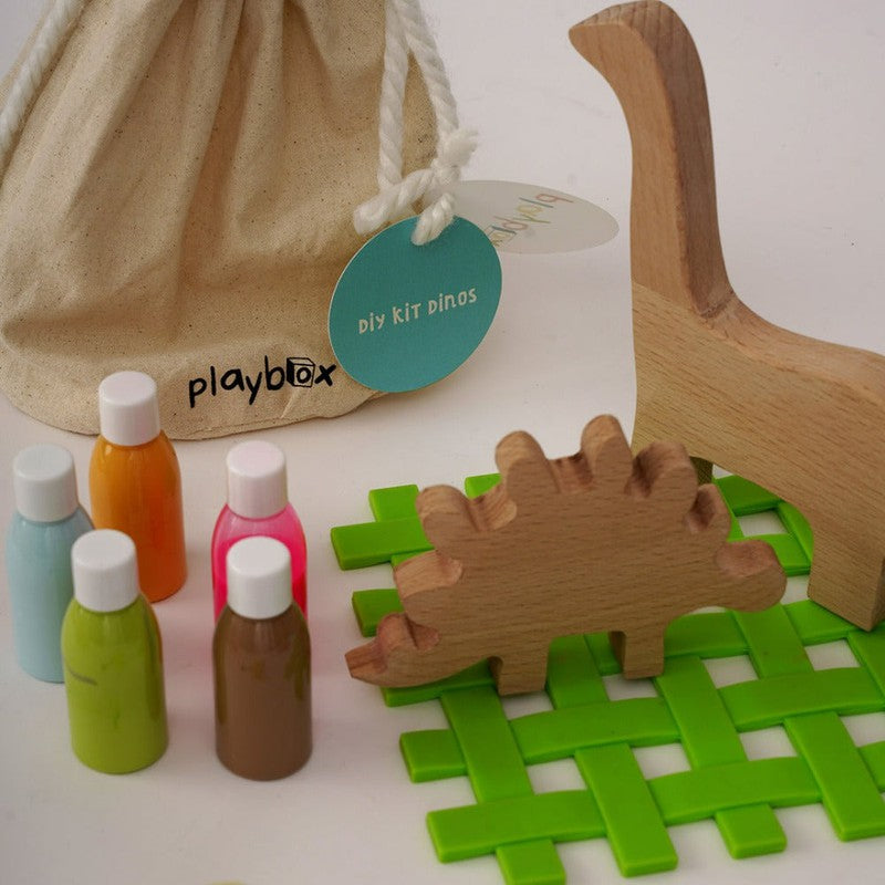 Set of 2 DIY Wooden Dino Kit (3-8 Years)