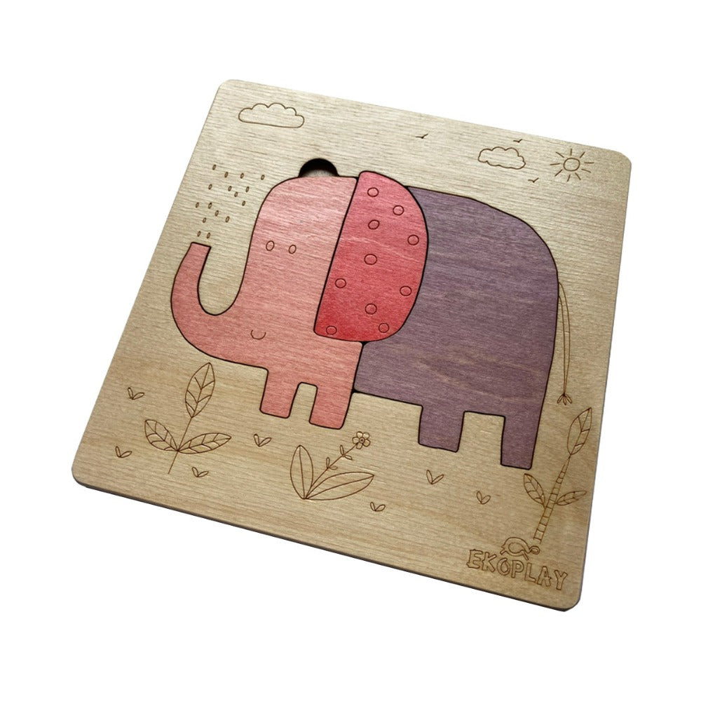 Playful Elephant - Wooden Puzzle