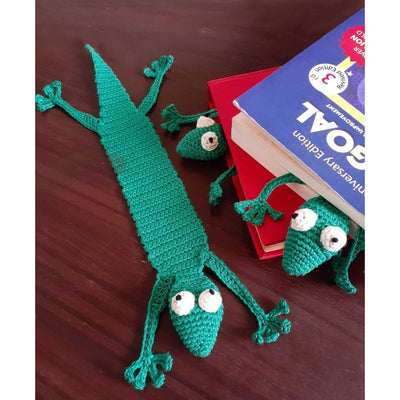 Handcrafted Amigurumi Gecko Bookmark