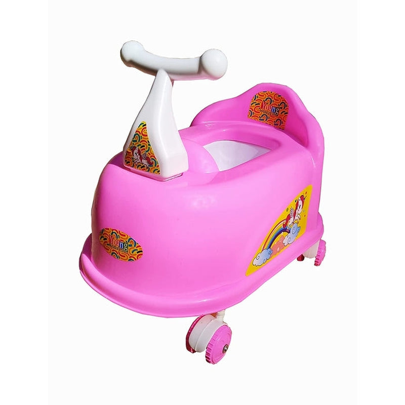 Potty Training Seat - Pink | Easy Grip Handles | Scooter (9 Months - 1.5 Years)