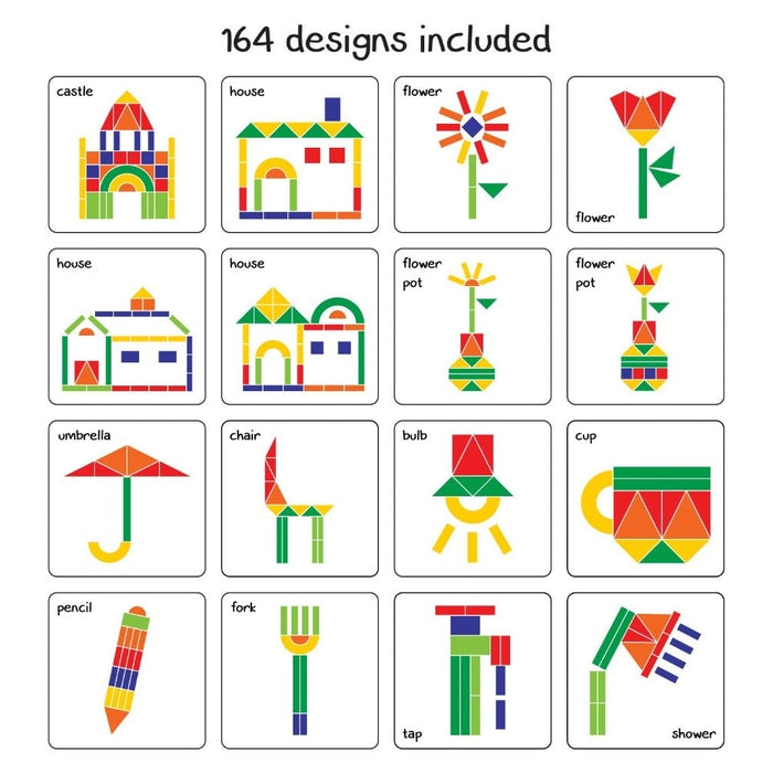 Fun Magnetic Shapes (Senior) : Type 2 with 58 Magnetic Shapes, 200 Pattern Book, Magnetic Board and Display Stand
