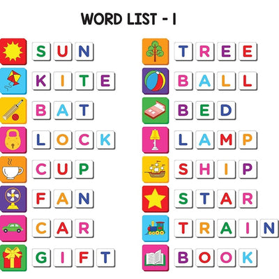 Magnetic Learn to Spell : Objects with 32 Picture Magnets, 72 Letter Magnets, Magnetic Board and Spelling Guide