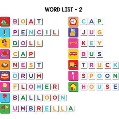 Magnetic Learn to Spell : Objects with 32 Picture Magnets, 72 Letter Magnets, Magnetic Board and Spelling Guide