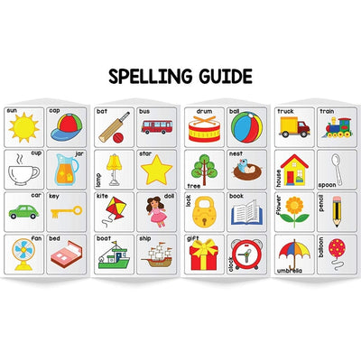 Magnetic Learn to Spell : Objects with 32 Picture Magnets, 72 Letter Magnets, Magnetic Board and Spelling Guide