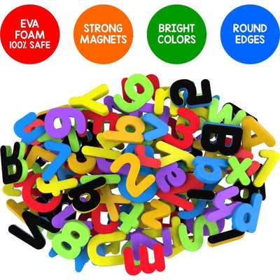 ABC Magnets Small Letters - 26 Magnetic Letters that work on any Fridge and Dry Erase Magnetic Board - Ideal for Alphabet Learning & Spelling Games - Made from Non-Toxic material with full Magnet Back