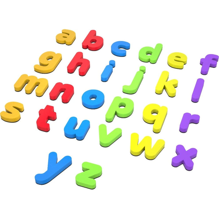 ABC Magnets Small Letters - 26 Magnetic Letters that work on any Fridge and Dry Erase Magnetic Board - Ideal for Alphabet Learning & Spelling Games - Made from Non-Toxic material with full Magnet Back