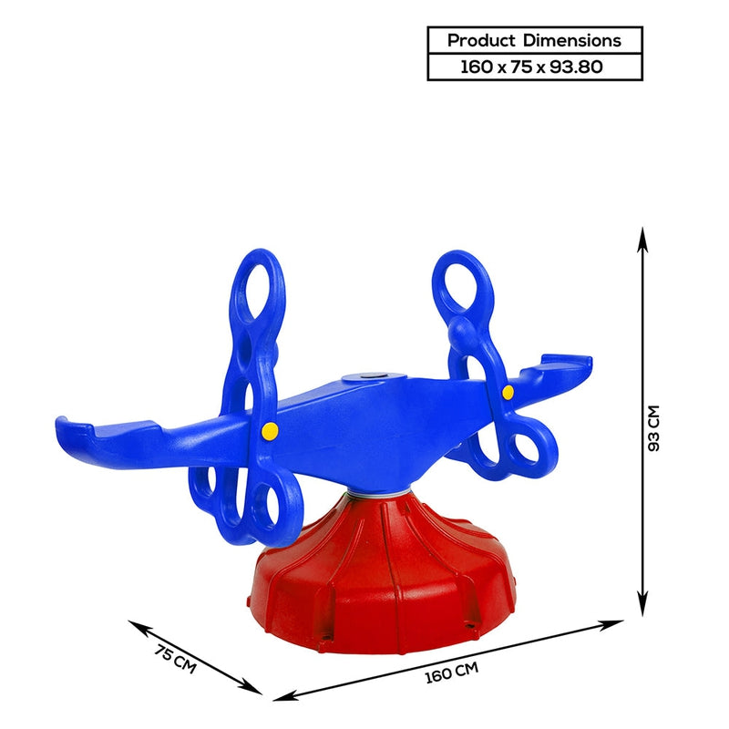 Spin O Round, Fun Station, Swing, See Saw toy (Blue & Red) - - COD not available