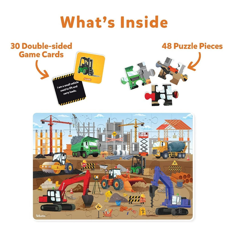 Piece & Play : At The Construction Site Floor Puzzle Game