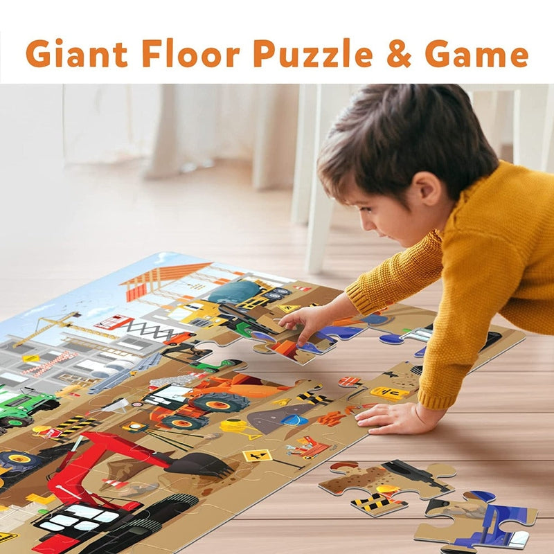 Piece & Play : At The Construction Site Floor Puzzle Game