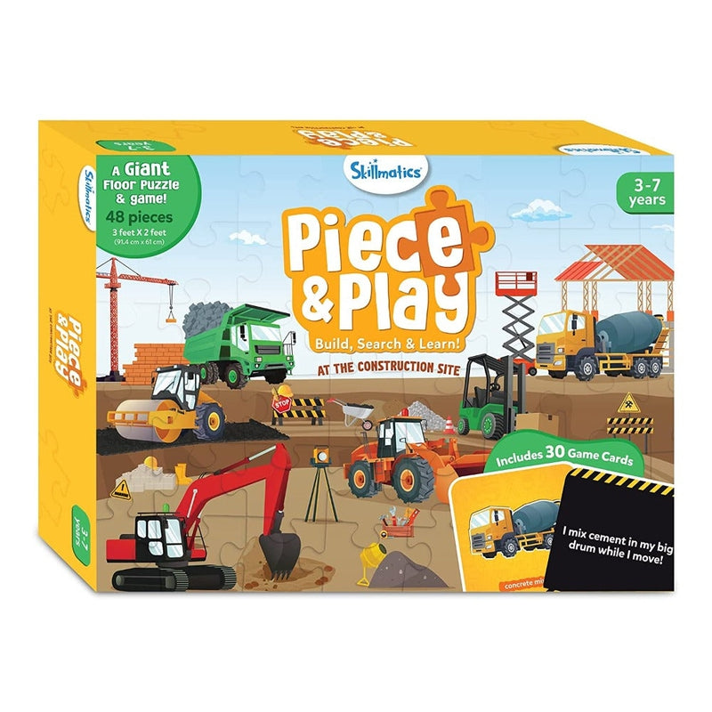 Piece & Play : At The Construction Site Floor Puzzle Game