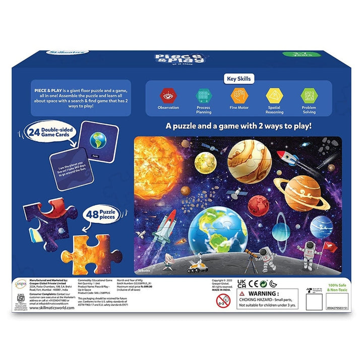 Piece & Play : Up In Space Floor Puzzle - 48 Pieces (3-4 Years)