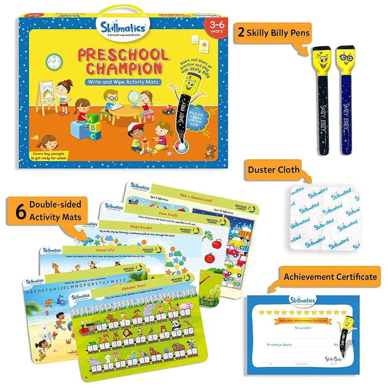 Preschool Champion Write and Wipe Activity Mat