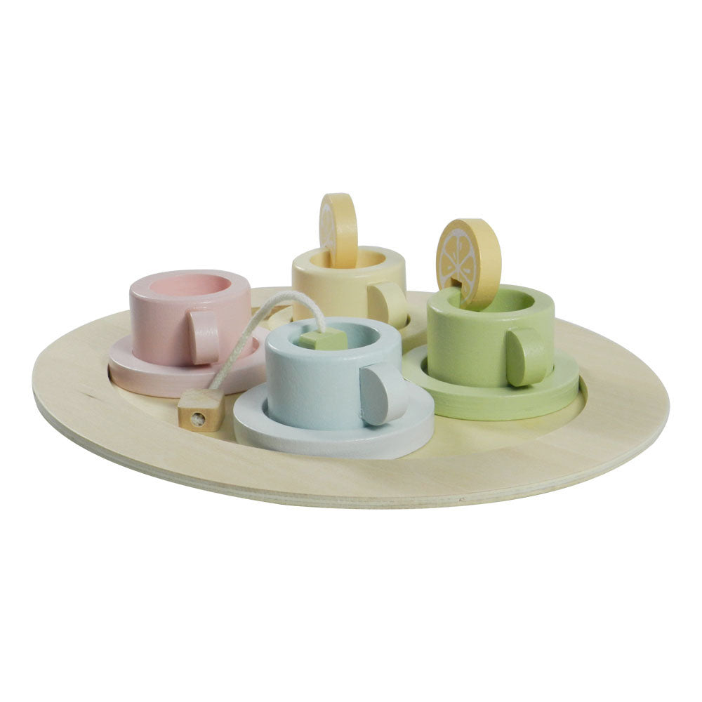 Wooden Tea Set for kids | Tea Party Set for Toddlers 20pcs Playset Pretend Play Tea Set Toy