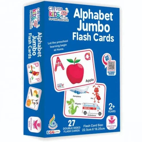 Alphabet Jumbo Flash Card (Flash cards with Fonts & Images)