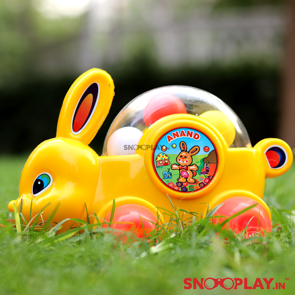 Buy pull along big bunny toy multi colored ball kids- Snooplay.in