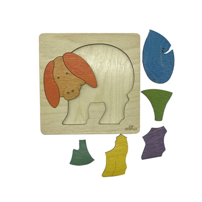Rainbow Pig - Wooden Puzzle