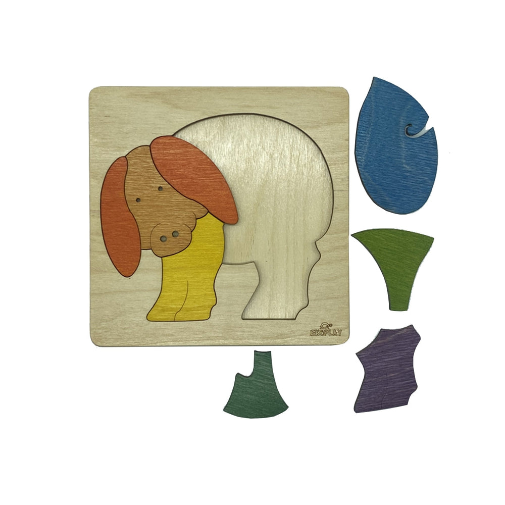 Rainbow Pig - Wooden Puzzle