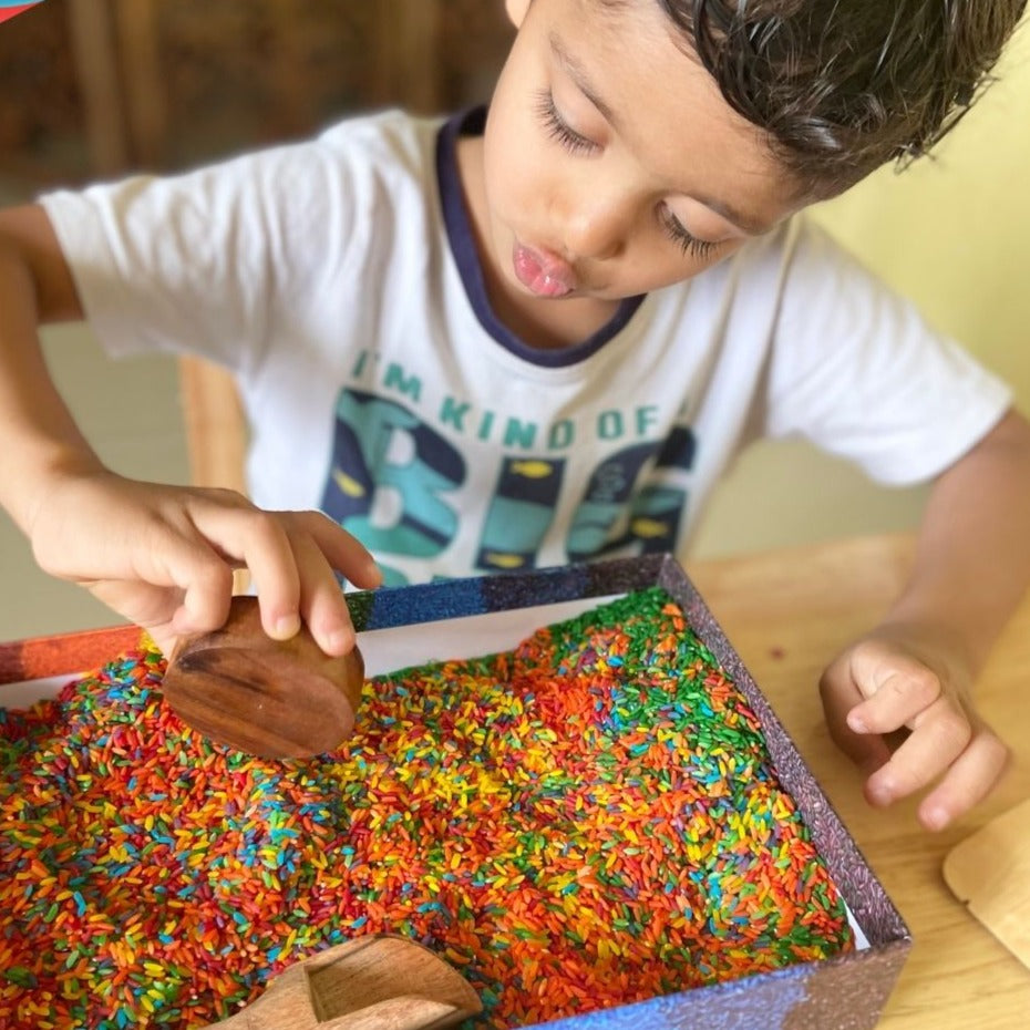 Sensory Rainbow Rice Kit - Multicolour