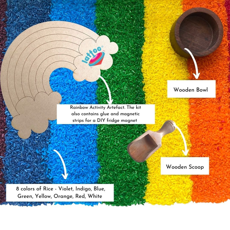 Sensory Rainbow Rice Kit - Multicolour