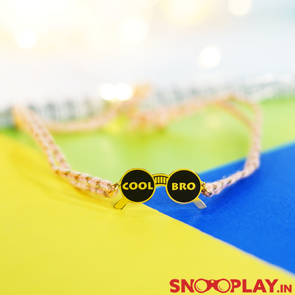 Cool Bro (Black Shades) Brass Metal Rakhi For Brother
