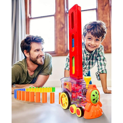 Domino Train Set with 60 Pcs Blocks Fun & Colorful Train