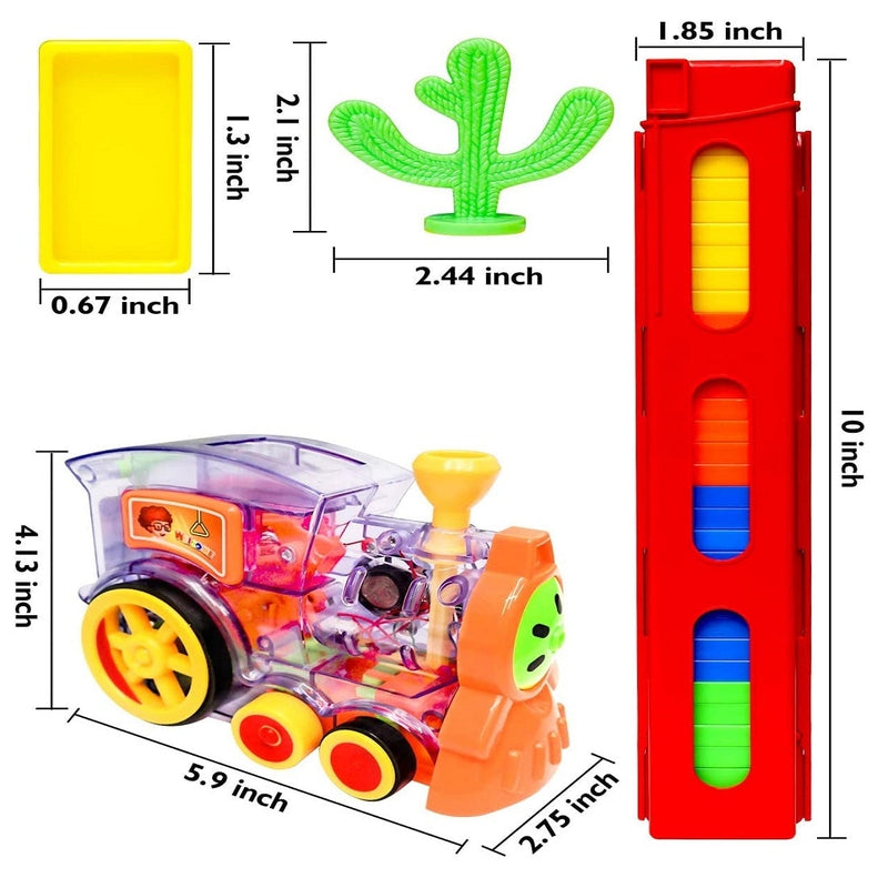 Domino Train Set with 60 Pcs Blocks Fun & Colorful Train