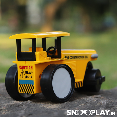 The road roller toy that helps kids learn about the importance of commercial vehicles.