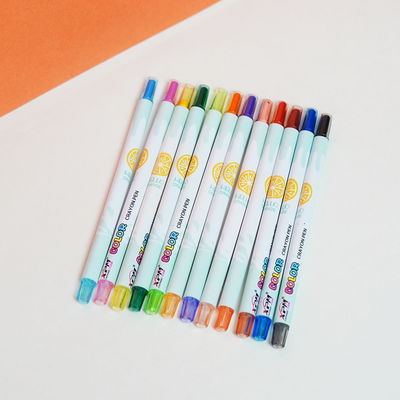 Pack of Rolling Crayon Pens for Return Gifts (includes 12 Pens)