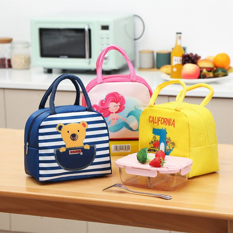 Cartoon Theme Insulated Thermal Lunch Box Bags - Assorted Colours