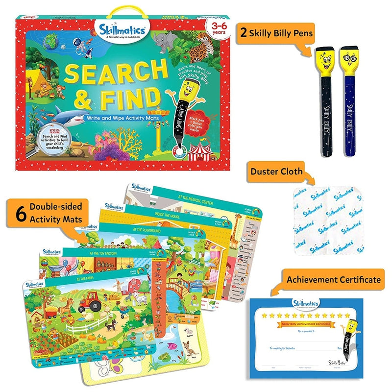 Search And Find Write and Wipe Activity Mat