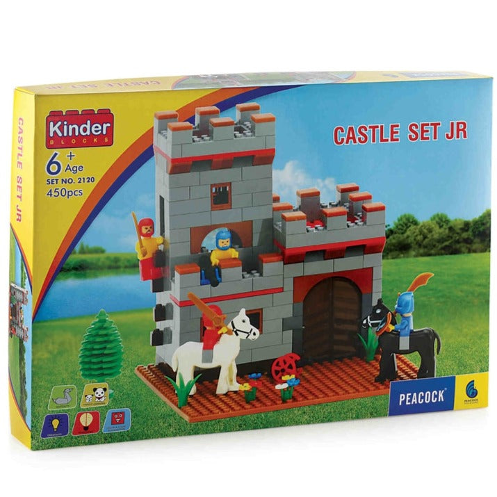 Smart Blocks Castle Set Junior (Building Blocks Set) – 450 Pieces