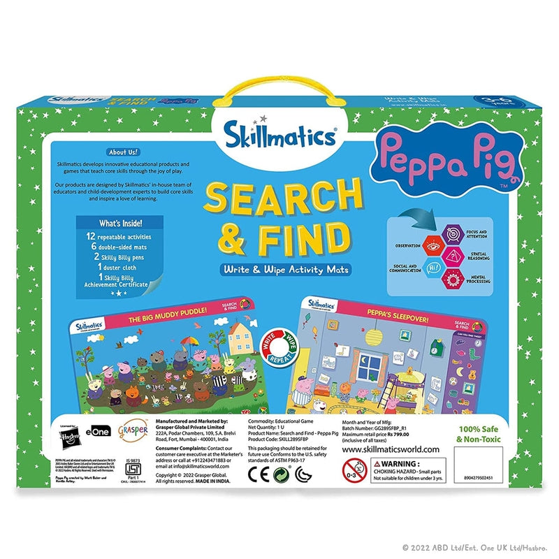 Search And Find - Peppa Pig Write and Wipe Activity Mat