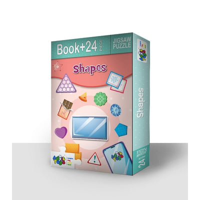 Shapes Jigsaw Puzzle (24 Piece + Educational Fun Fact Book Inside)