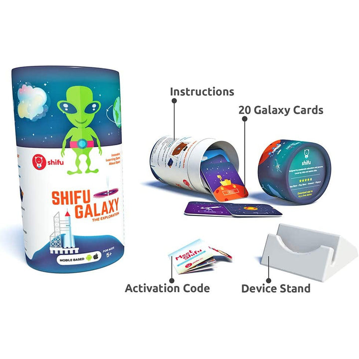 Galaxy AR Flashcards - 20 Outer Space Cards (Interactive STEM Game for Kids)