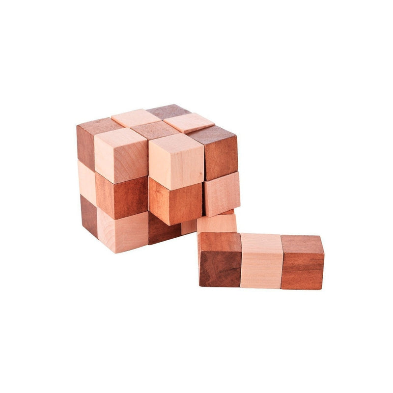 Snake Cube Puzzle – Wooden Brain Teaser