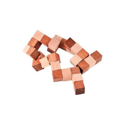 Snake Cube Puzzle – Wooden Brain Teaser