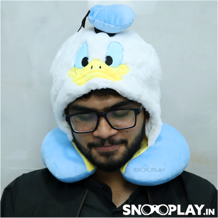 Donald Duck Neck Pillow (Hoodie Style)