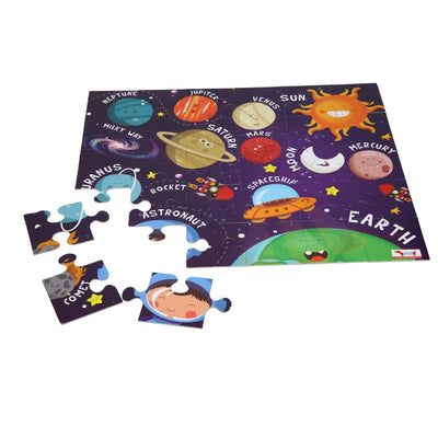 2 in 1 Solar System Puzzle & Colouring Game