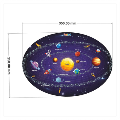 Outer Space Solar System 105 Pieces Jigsaw Floor Puzzle with 4 Double Sided Flashcards