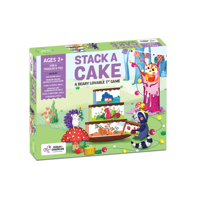 Stack a Cake First Educational Board Game for Toddlers, Learning Toy for Preschool Kids