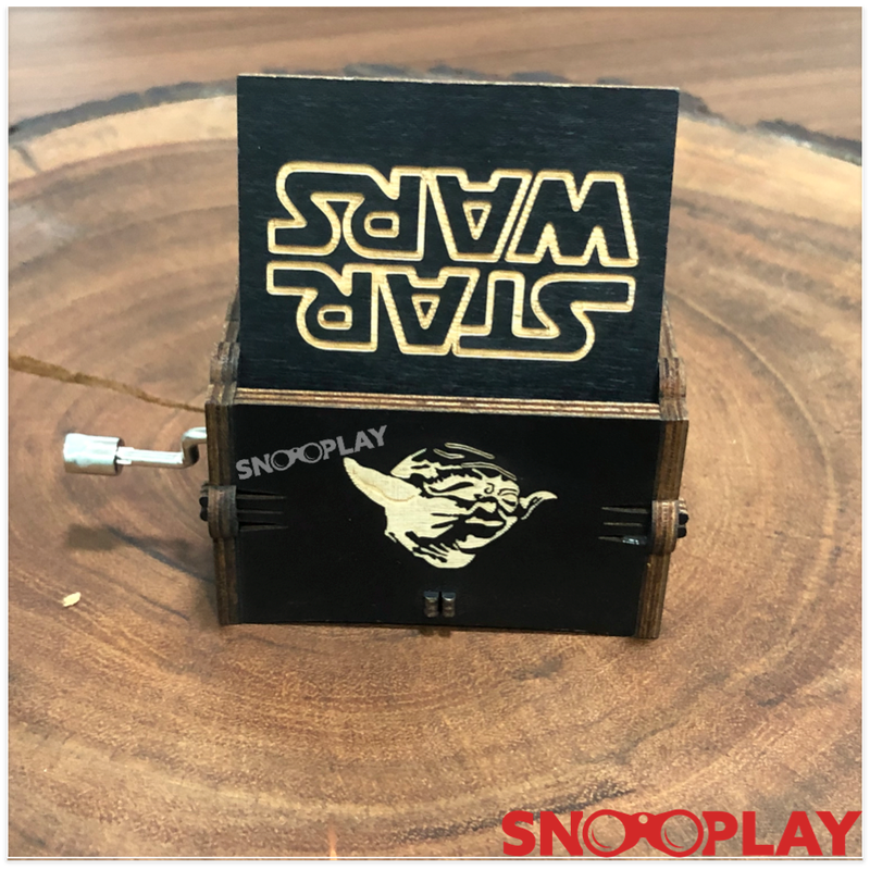 The hand cranked musical box with Star Wars theme song, makes a great gift for all the music lovers.