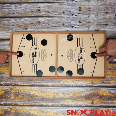 Wooden String Hockey Tabletop Game - Assorted Prints