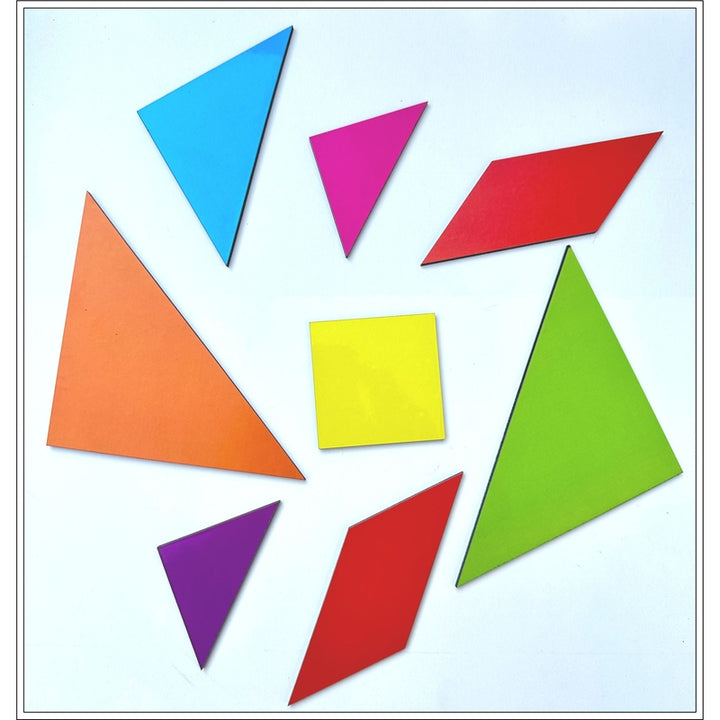 Wooden Tangram Puzzle Toy Brain Games for Kids & Children, Brain Booster, Junior Edition Learning & Educational Tangram Pattern Block